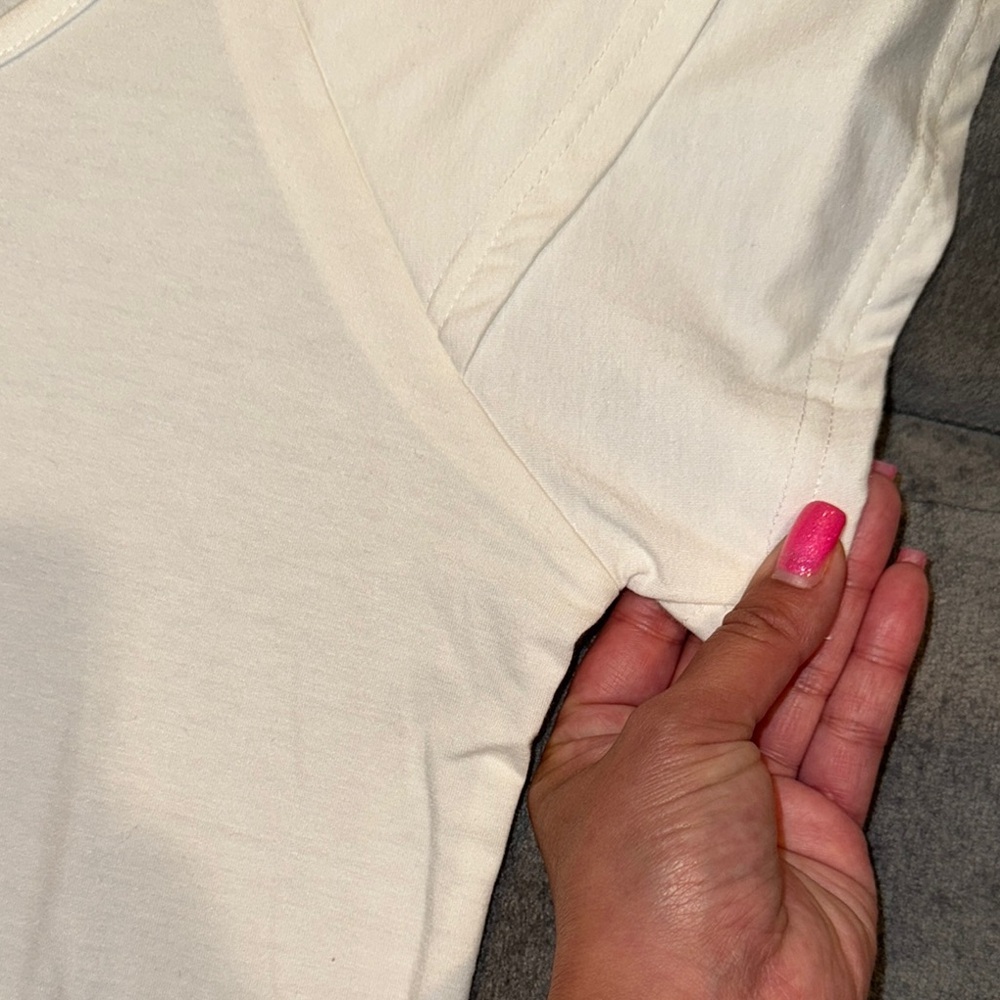 White Flutter Sleeve Top NWOT Size Small - Picture 6 of 8